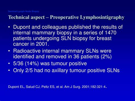 Ppt Sentinel Lymph Node Biopsy Breast Cancer Powerpoint Presentation