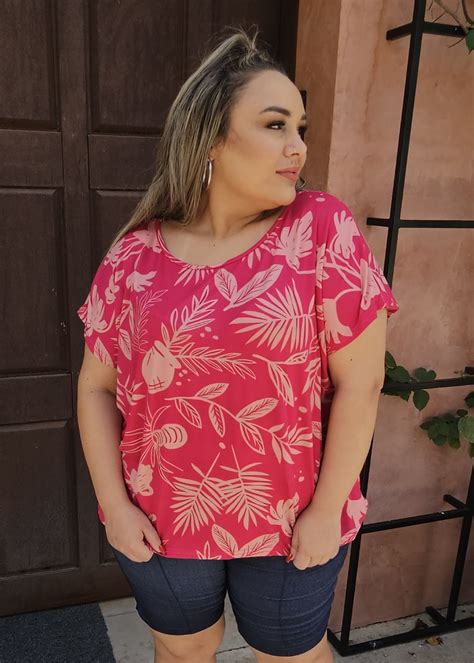 Blusa Macia Plus Size Feminina Estampada Estilo Próprio Moda Feminina