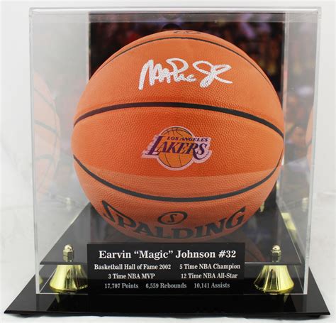 Magic Johnson Signed Lakers NBA Game Ball Series Logo Basketball with ...