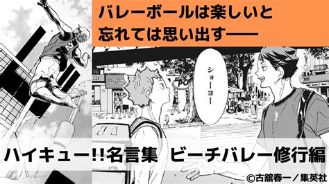 【無事を習慣にする】日向のビーチバレー修行編より名言8選「ハイキュー」名言集⑭（42・43巻）