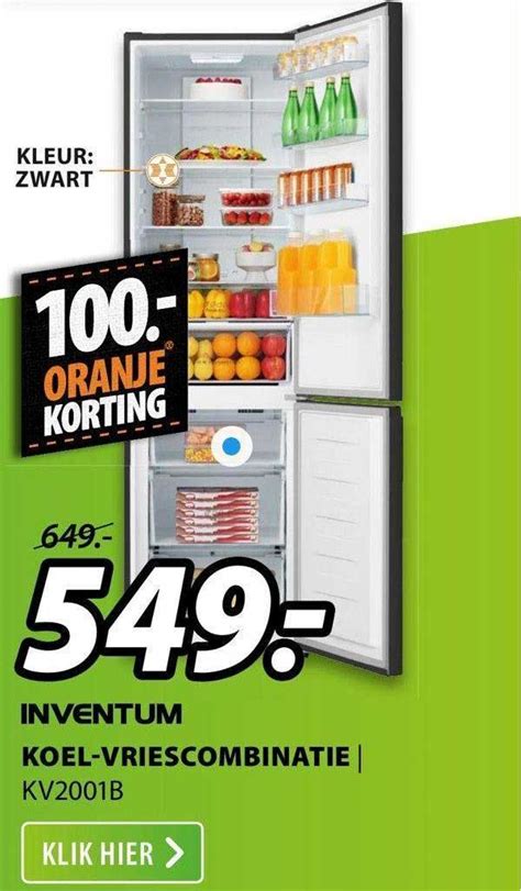 Inventum Koel Vriescombinatie KV2001B Aanbieding Bij Expert 1Folders Nl