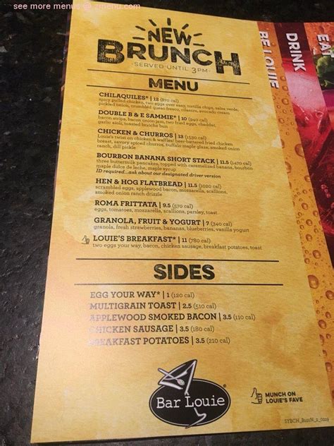 Menu At Bar Louie Greenwood Park Mall Greenwood U S Hwy 31 N