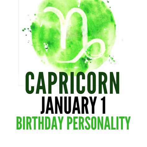 Mbti & Astrology — January 1 Zodiac Birthday Personality