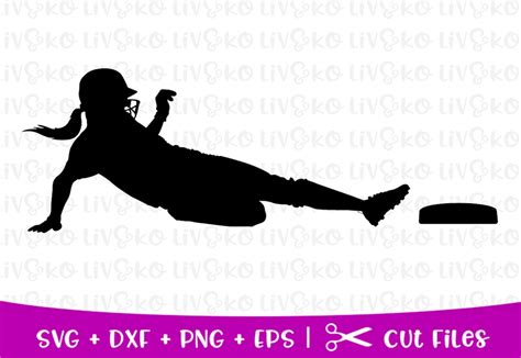 Softball Slide Svg Woman Softball Svg Girl Softball Cut File Softball Cut File Instant