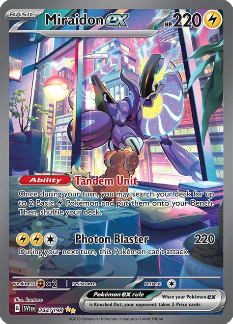 Miraidon Ex Scarlet And Violet 244198 Alternate Art Reborn