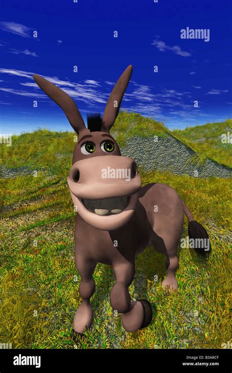 Smiling donkey cartoon hi-res stock photography and images - Alamy