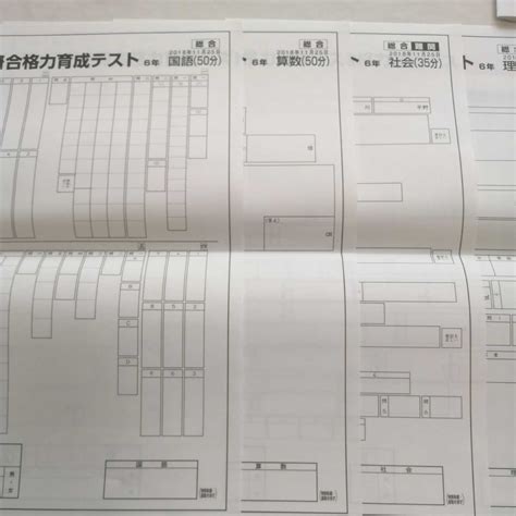 Yahooオークション 日能研 未使用 6年 合格力育成テスト 六年生 11