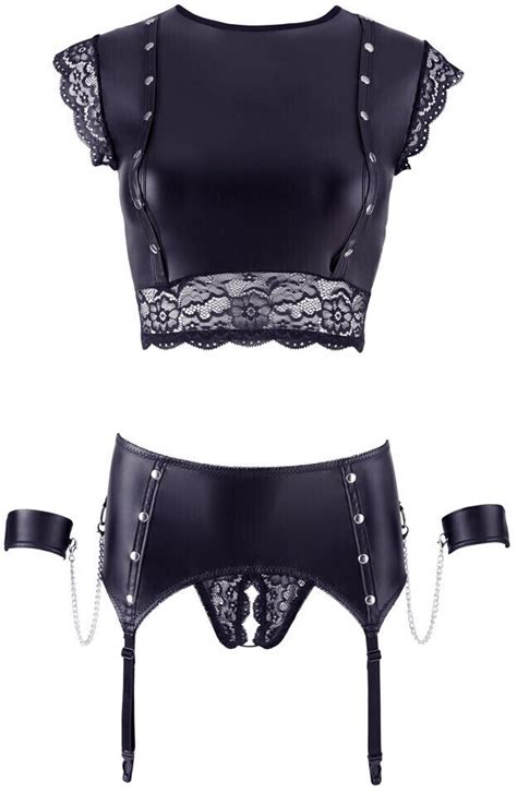 Cottelli Collection Bondage Lingerie Set Ouvert Ab