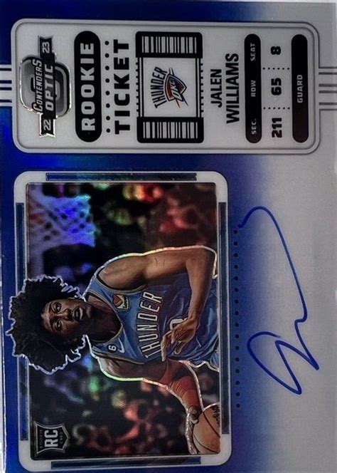 Jalen Williams 2022 Contenders Optic Rookie Ticket Auto Variation