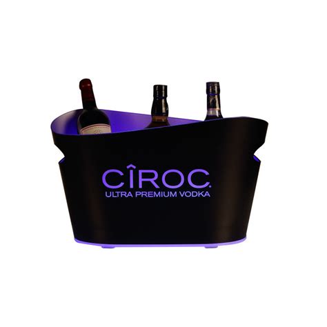 Ciroc Led Rechargeable Plastic Acrylic Wine Cooler Champagne Ice Bucket