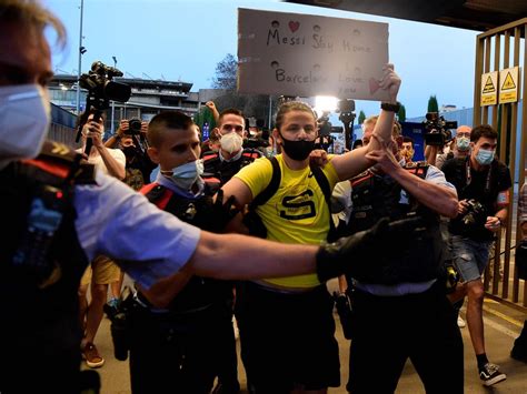 Lionel Messi: Barcelona fans storm Camp Nou to protest exit, contract ...