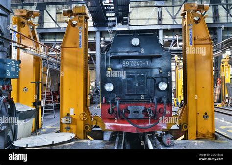 Steam Locomotive Of The Harz Narrow Gauge Railway For Maintenance In