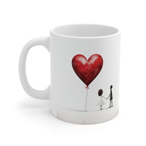 Couple And Red Heart Mug Red Heart Mug Couple Mug Valentines Day