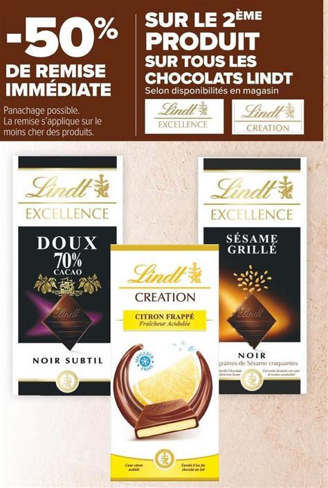 Promo Lindt Bon Plan Sur Tous Les Chocolats Lindt Chez Carrefour Market