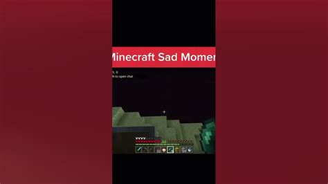 Minecraft Sad Moment 😰 Minecraft Youtube