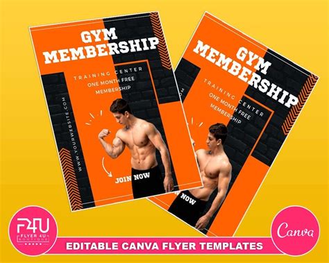 Gym Membership Flyer Diy Canva Gym Membership Flyer Editable Canva Us