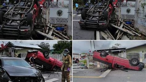 Choque automovilístico en Volcán deja dos personas heridas