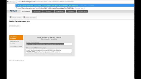 Récupérer le lien permanent d un formulaire Formation Formpro YouTube
