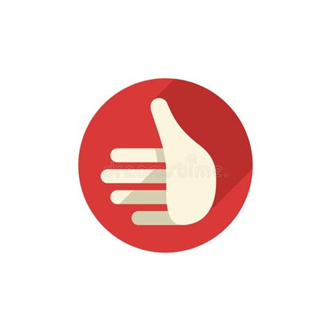 Hand Thumb Up Flat Icon Like Sign Vector Illustration Stock Vector