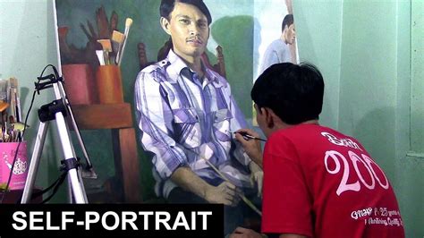 Self Portrait In Oil Painting Time Lapse JMLisondra Still