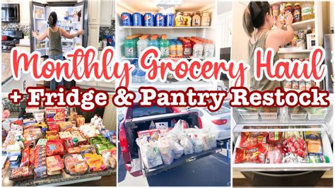 Huge Grocery Haul Fridge Pantry Restock Massive Walmart