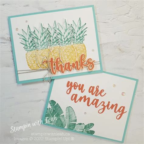 Island Vibes Amazing Thanks Cards - Stampin ' Up! in 2022 | Thanks card, Island vibes, Cards