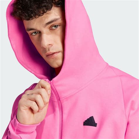 Adidas Z N E Premium Full Zip Hooded Track Jacket Pink Adidas Uae