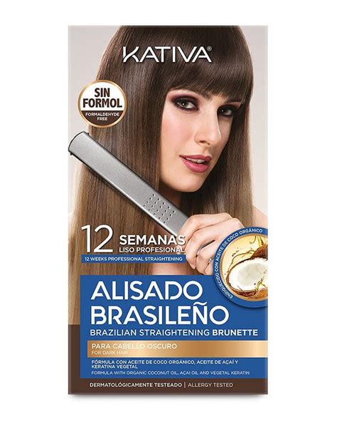 Kativa Keratin Brazilian Straightening Brunette Kit For Dark Hair