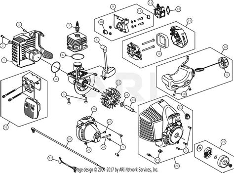 Diagram of Parts for Hyper Tough Weed Eater