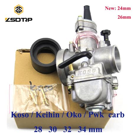 Zsdtrp Motorcycle Keihin Koso Pwk Carburetor Carburador 21 24 26 28 30 32 34 Mm With Power Jet