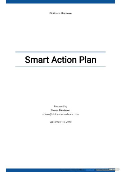 Smart Action Plan 23 Examples Format How To Make Pdf