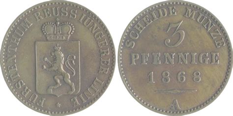 Reuss Schleiz Pfennig A Heinrich Xiv Ss Ma Shops