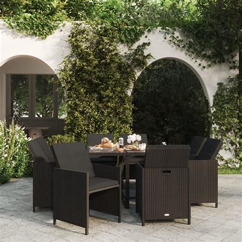 Tidyard 9 TLG Garten Essgruppe Terrassenmöbel Set 8 Personen