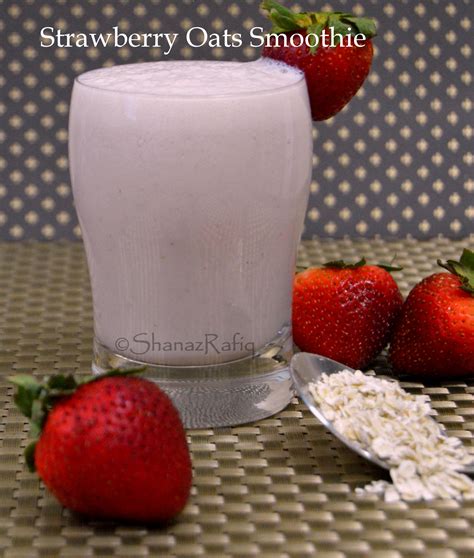 Strawberry Oats Smoothie - Drinks - Shanaz Rafiq Recipes