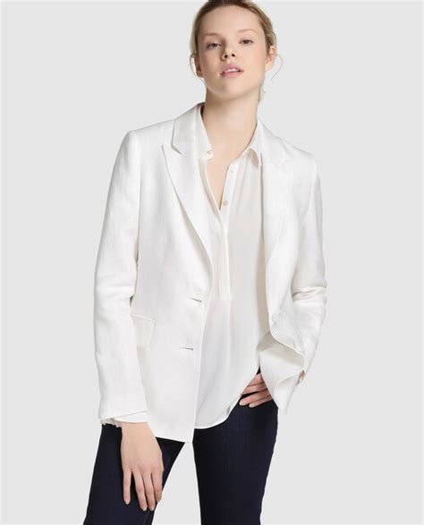 El Corte Inglés Zendra Womens White Linen Blazer · Zendra El Corte Inglés · Fashion · El Corte