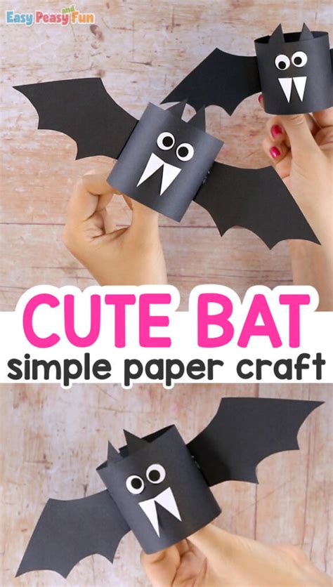 Simple Paper Bat Craft - Easy Peasy and Fun