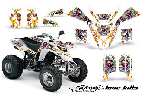 Dekorekit Grafik Kit Dekor Ed Hardy Love Kills Yamaha Yfs 200 Blaster Quad Atv