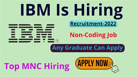 Ibm Bulk Hiring For Non Coding Job Any Graduate Can Apply Fresher