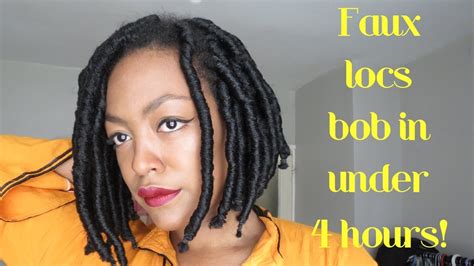 Quick No Cornrows Crochet Faux Locs Bob Tutorial Zizzis Wardrobe Jazznicolemethod Youtube