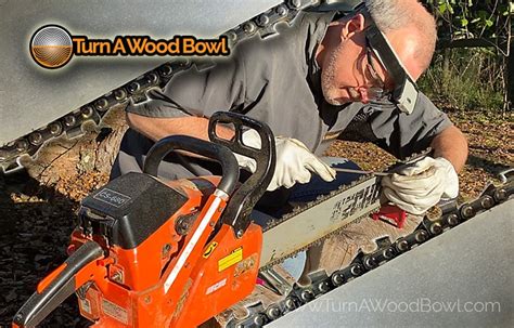 How To Sharpen A Chainsaw - Illustrated Guide - Turn A Wood Bowl