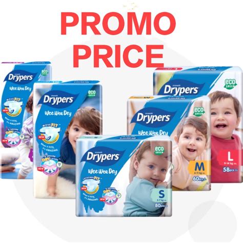 Drypers Wee Wee Dry Tape Diapers Nb S M L Xl Xxl Shopee Singapore