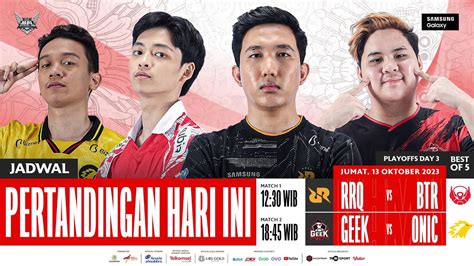 LIVE MPL ID S12 Babak Playoffs Hari 3 Bahasa Indonesia YouTube