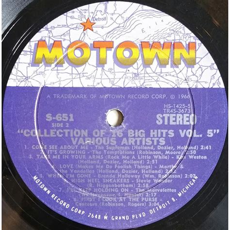 V A The Motown Sound A Collection Of Original Big Hits Vol