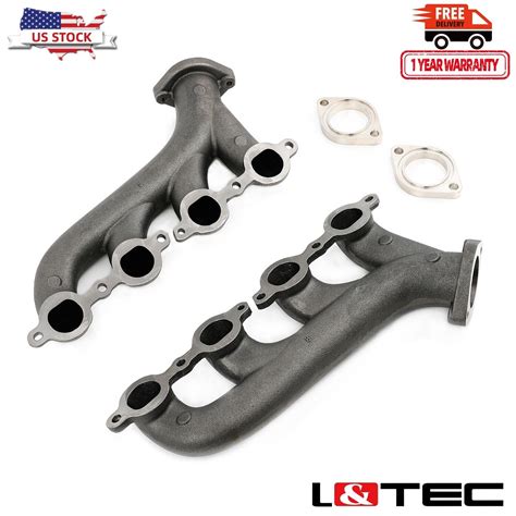 L TEC LS Swap Cast Iron Headers For Chevy GMC LS1 LS2 LS3 LS6 LS7 4 8L