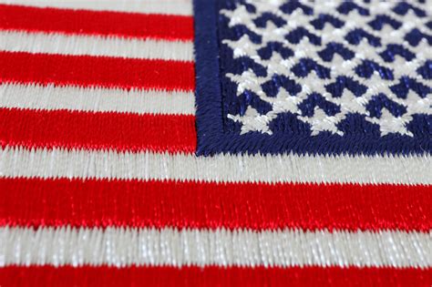 Embroidered Reversed Us Flag 4 Inch Embroidered Patches By Ivamis Patches