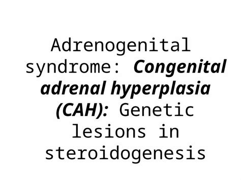 Pptx Congenital Adrenal Hyperplasia Autosomal Recessive Defects Dokumentips