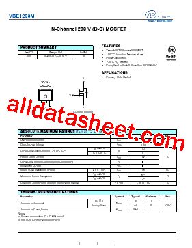 VBE1203M Datasheet PDF VBsemi Electronics Co Ltd