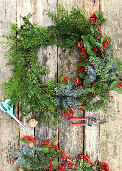 Make A Fresh Christmas Wreath In 20 Minutes A Piece Of Rainbow