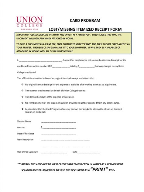 FREE 11 Lost Receipt Form Samples PDF MS Word Google Docs Excel