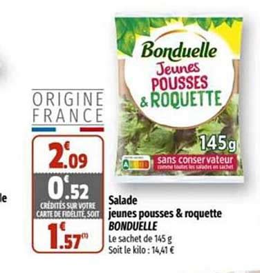 Promo Salade Jeunes Pousses Roquette Bonduelle Chez Coccinelle